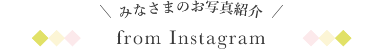 みなさまのお写真紹介 from Instagram